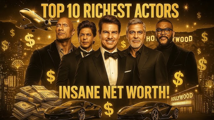 Top 10 Richest Global Actors in 2025 .